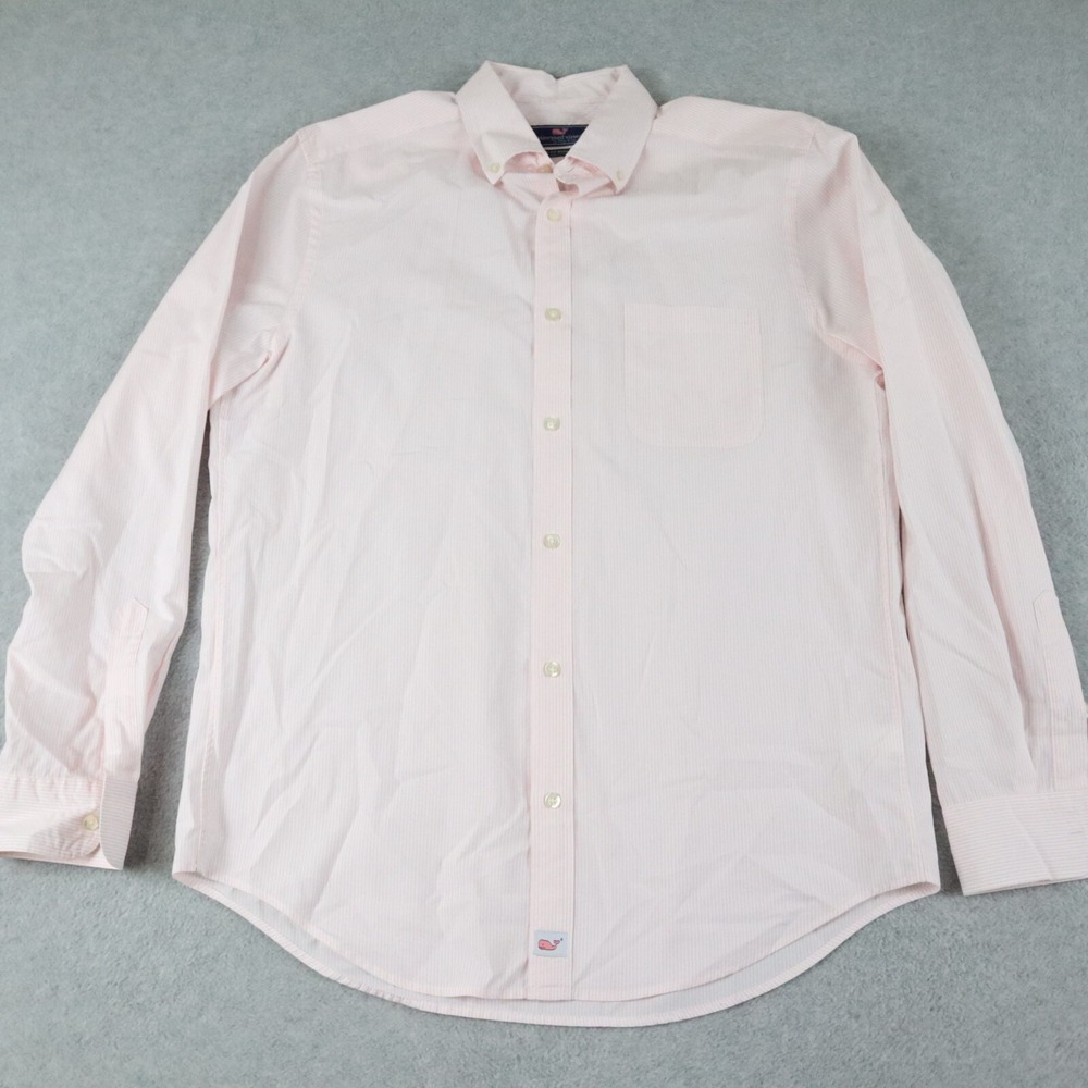 Vineyard Vines Shirt Mens Medium Classic Fit Murray Button Down Pink Long Sleeve